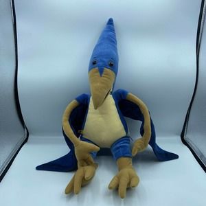Build a Bear Blue Pterodactyl Flying Dinosaur Bird Plush Toy Stuffed Animal 19”